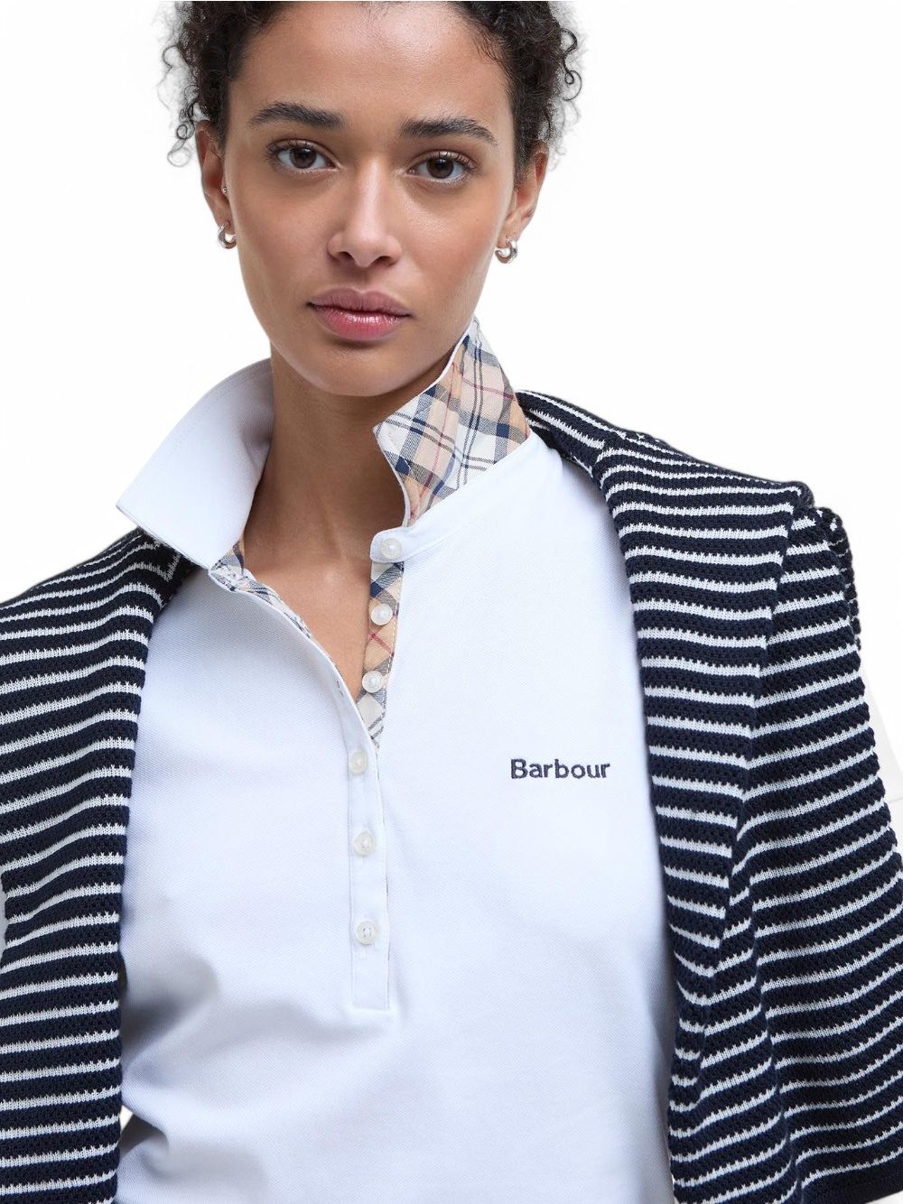 Polo Barbour portsdown Donna - Bianco