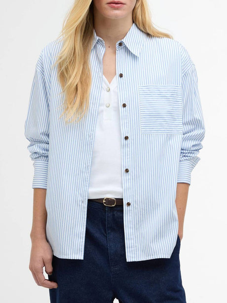 Camicia Barbour polly striped Donna - Celeste