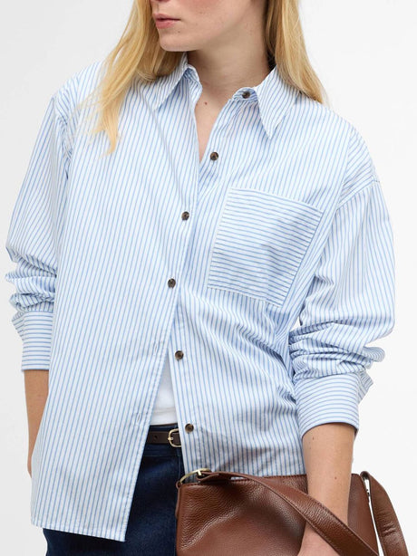 Camicia Barbour polly striped Donna - Celeste