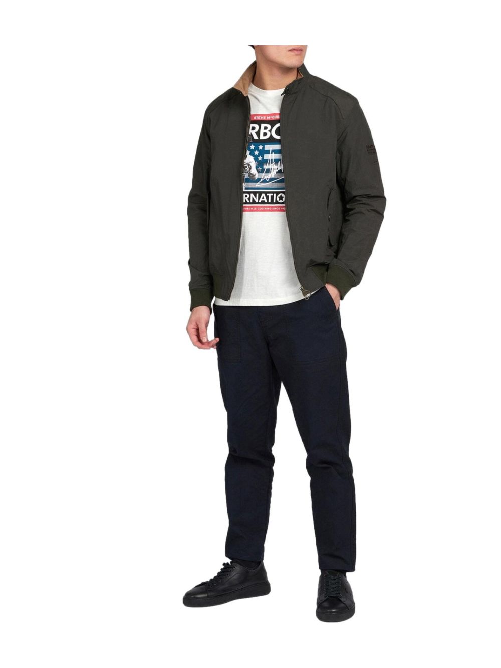 Giubbotto Barbour harrington casual Uomo - Verde