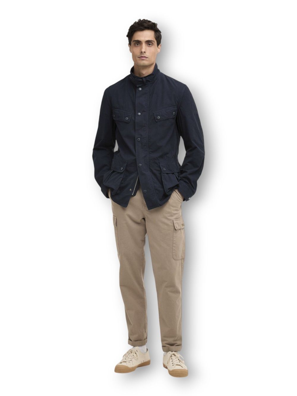 Giubbotto Barbour garment dyed duke Uomo - Navy