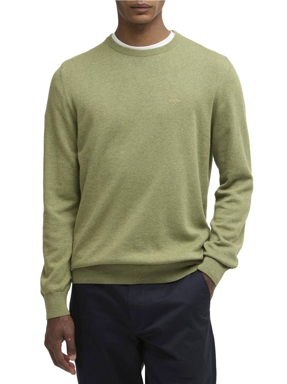 Pullover Barbour pima cotton crew Uomo - Verde