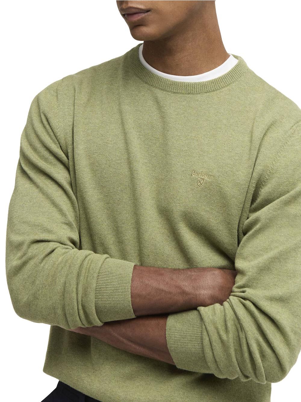 Pullover Barbour pima cotton crew Uomo - Verde