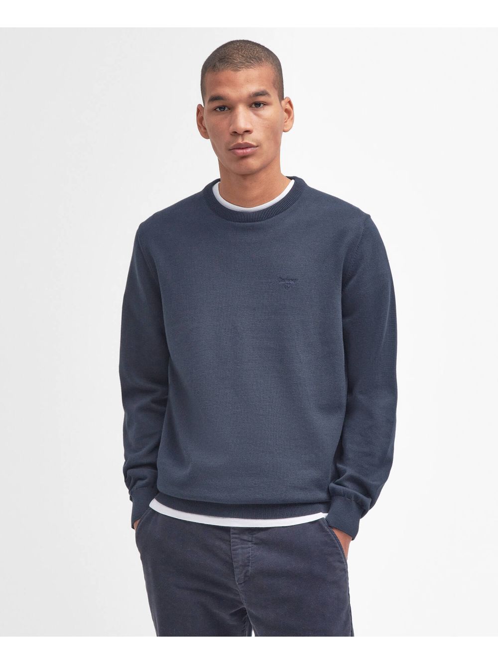 Pullover Barbour pima cotton crew Uomo - Navy