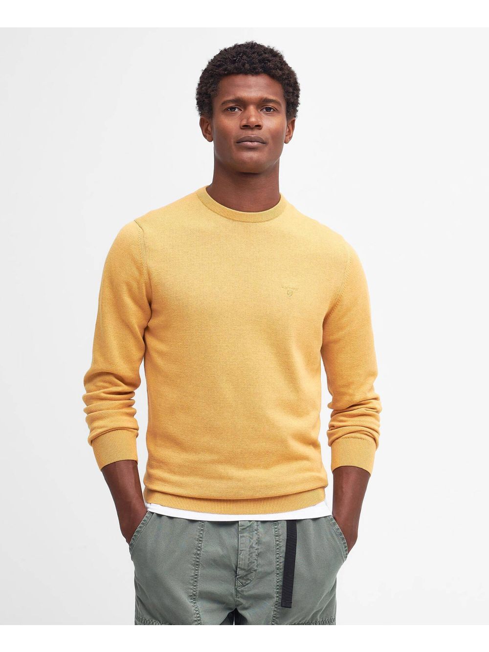 Pullover Barbour pima cotton crew Uomo - Giallo