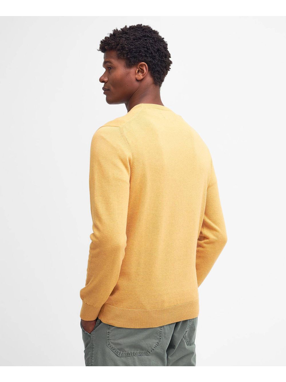 Pullover Barbour pima cotton crew Uomo - Giallo