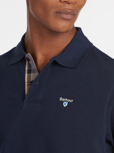 Polo Barbour tartan piquet Uomo - Blu