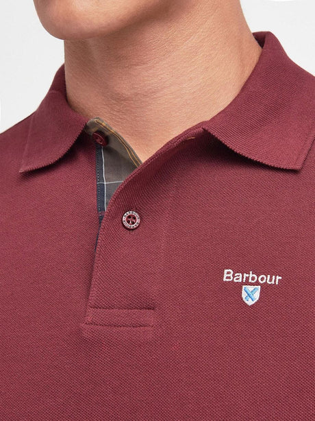 Polo Barbour tartan piquet Uomo - Rosso