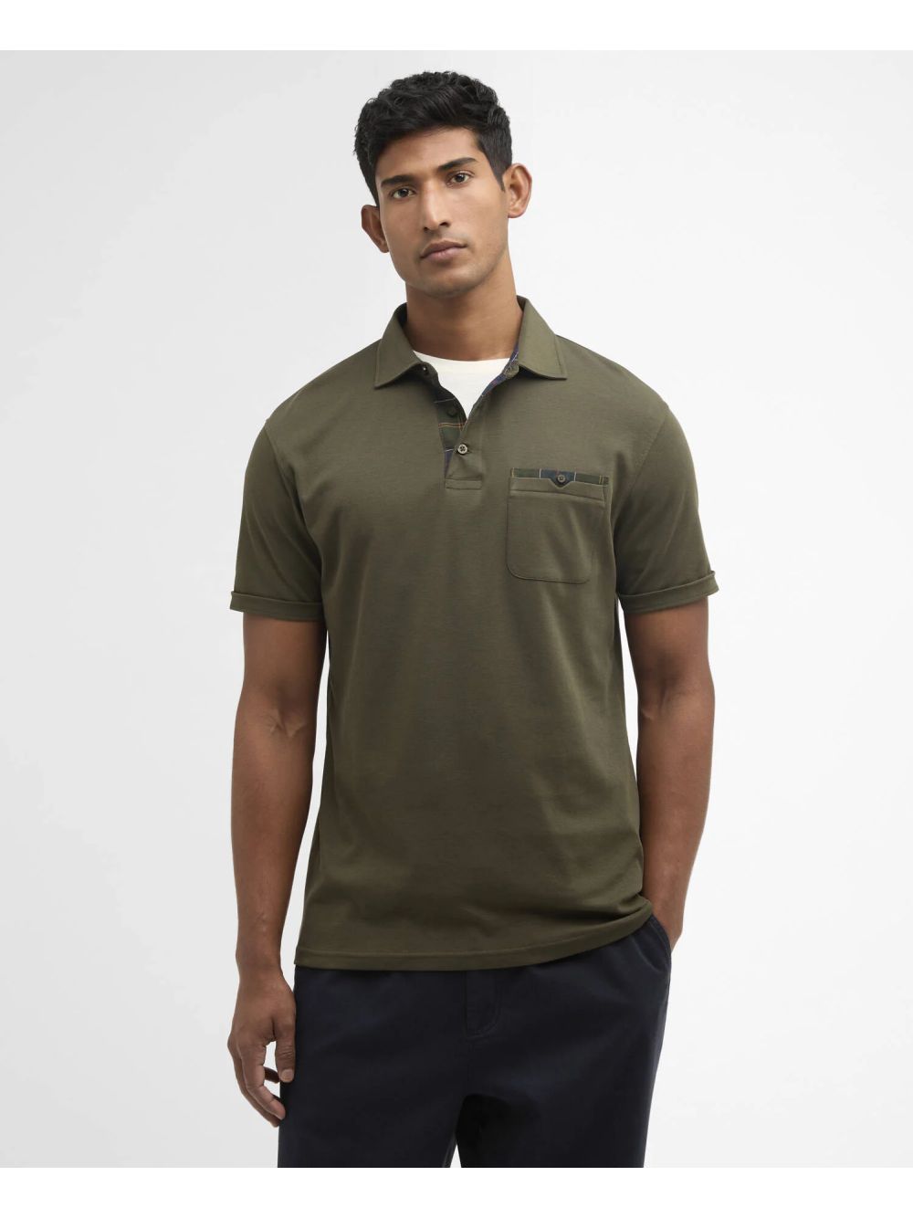 Polo Barbour washed tartan Uomo - Verde