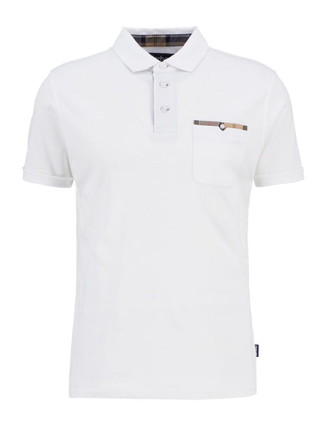 Polo Barbour washed tartan Uomo - Bianco