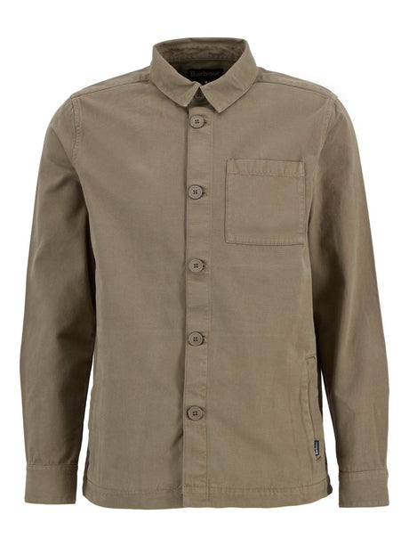 Camicia Barbour washed overshirt Uomo - Oliva