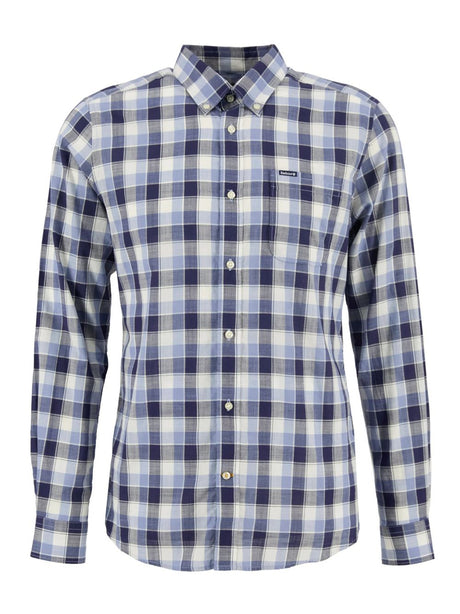 Camicia Barbour harwood gingham tailored Uomo - Blu