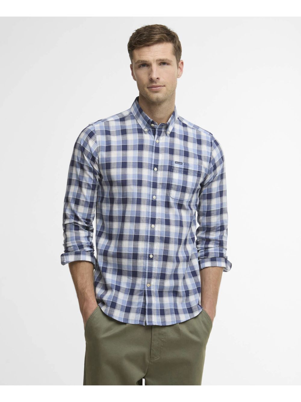 Camicia Barbour harwood gingham tailored Uomo - Blu