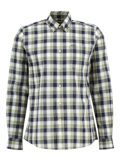 Camicia Barbour harwood gingham tailored Uomo - Oliva