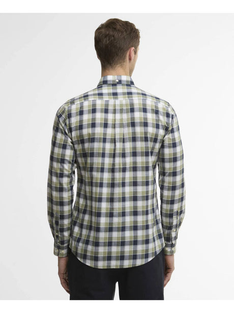 Camicia Barbour harwood gingham tailored Uomo - Oliva