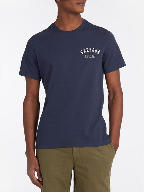 T-shirt Barbour preppy Uomo - Blu