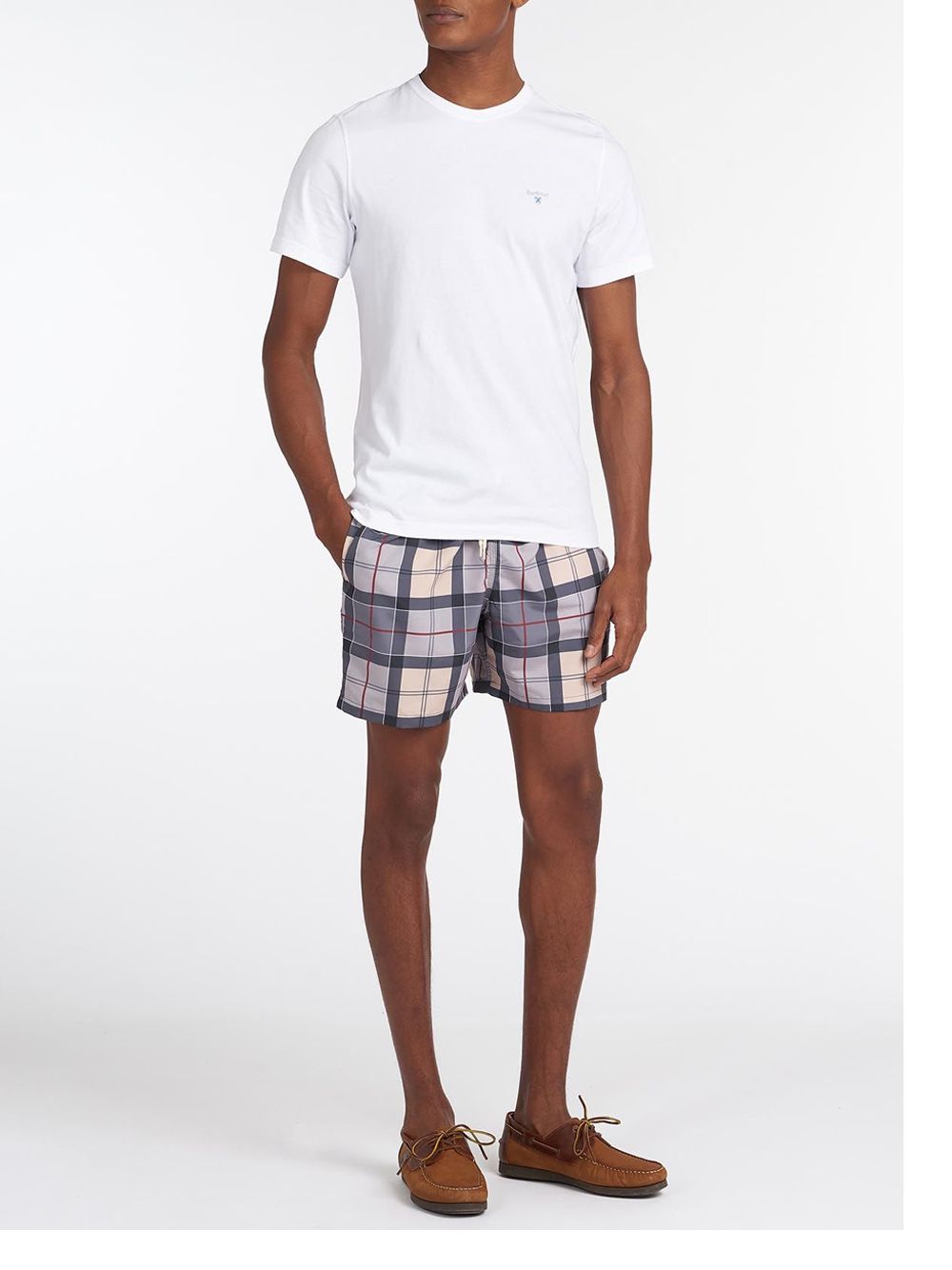 T-shirt Barbour Aboyne tartan Uomo - Bianco