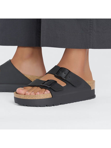 Sandali Birkenstock ARIZONA PAP Flex Platform Donna - Nero