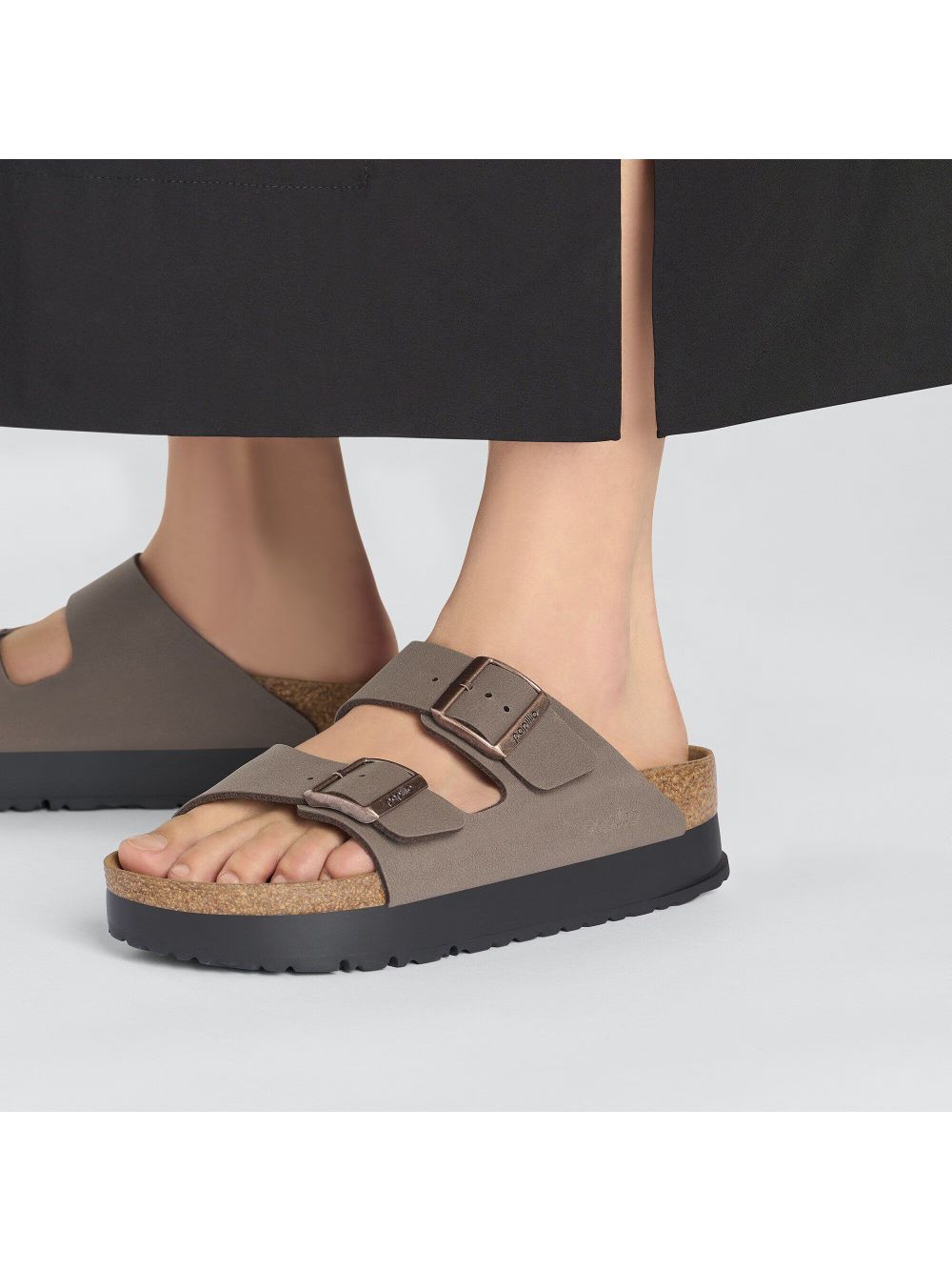 Sandali Birkenstock ARIZONA PAP Flex Platform Donna - Marrone