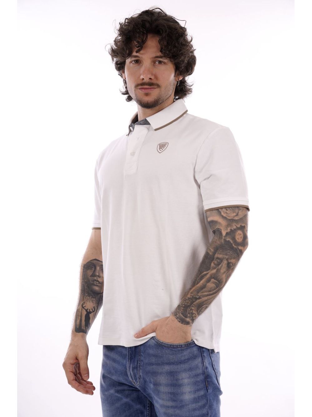 Polo Blauer DAMON Uomo - Bianco