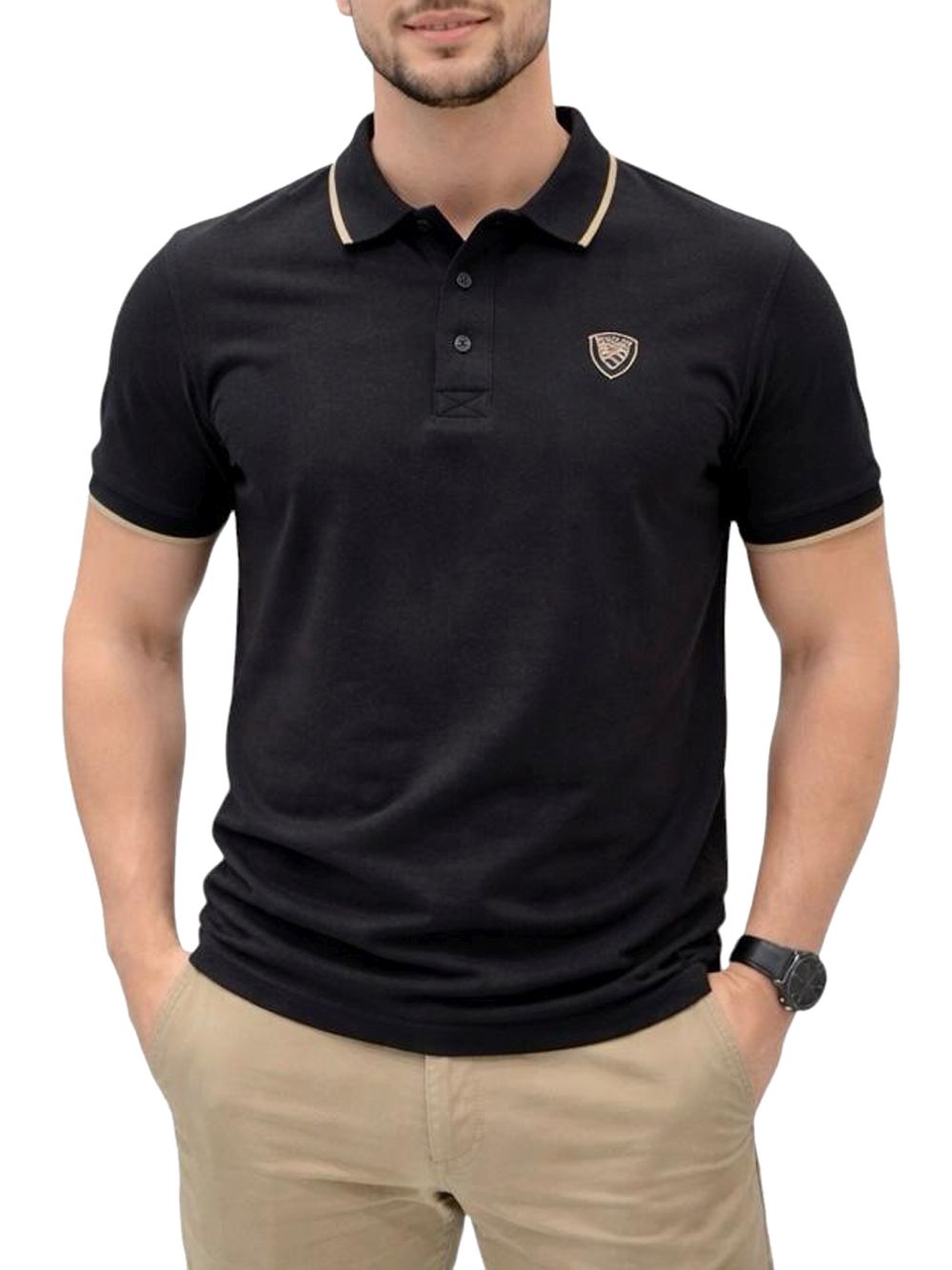 Polo Blauer DAMON Uomo - Nero
