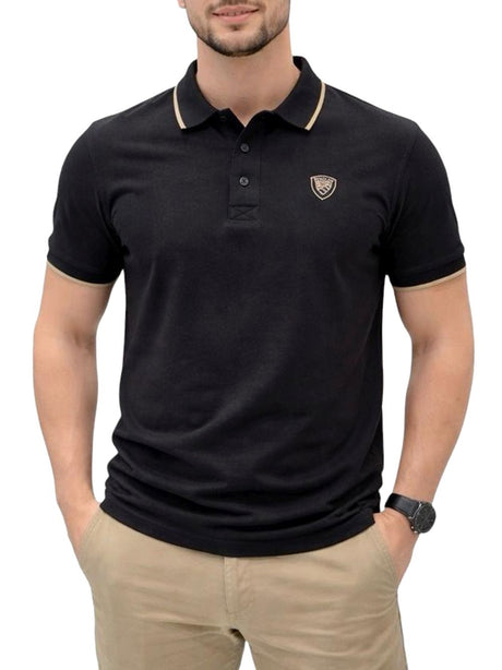 Polo Blauer DAMON Uomo - Nero