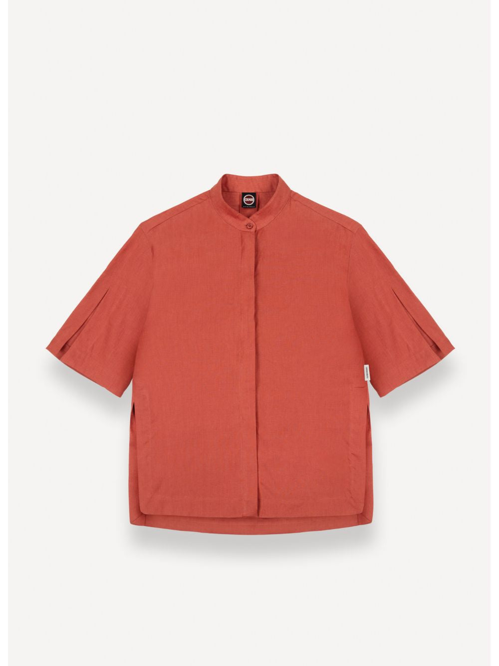 Camicia Colmar in lino alla coreana Donna - Arancione