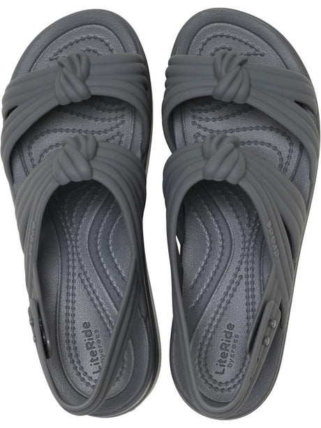 Sandali Crocs BROOKLYN KNOT LOW WEDGE Donna - Grigio