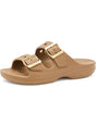 Sandali Crocs SATURDAY METALLIC BUCKLE SNDLW Donna - Beige