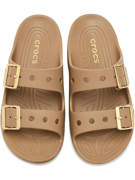 Sandali Crocs SATURDAY METALLIC BUCKLE SNDLW Donna - Beige