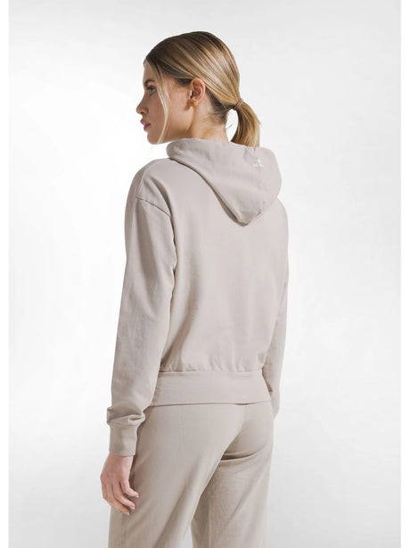 Felpa Deha CON CAPPUCCIO FULL-ZIP IN TESSUTO STRETCH Donna - Beige