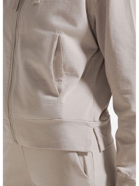 Felpa Deha CON CAPPUCCIO FULL-ZIP IN TESSUTO STRETCH Donna - Beige