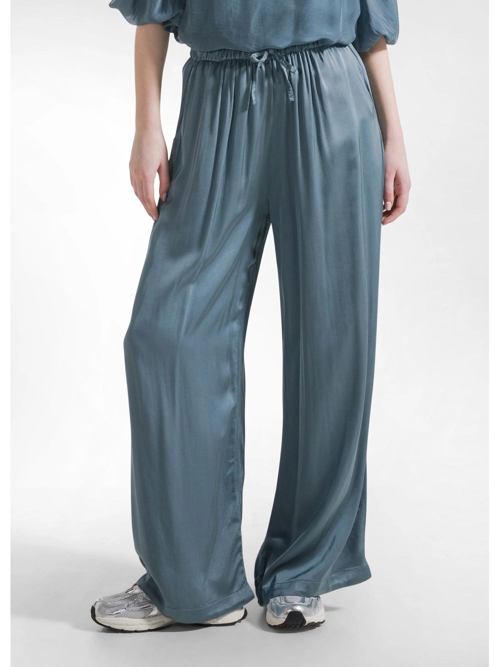 Pantalone Deha PALAZZO IN SATIN Donna - Verde