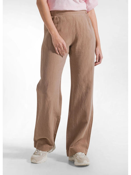 Leggings Deha DRITTI IN LINO FIAMMATO Donna - Marrone