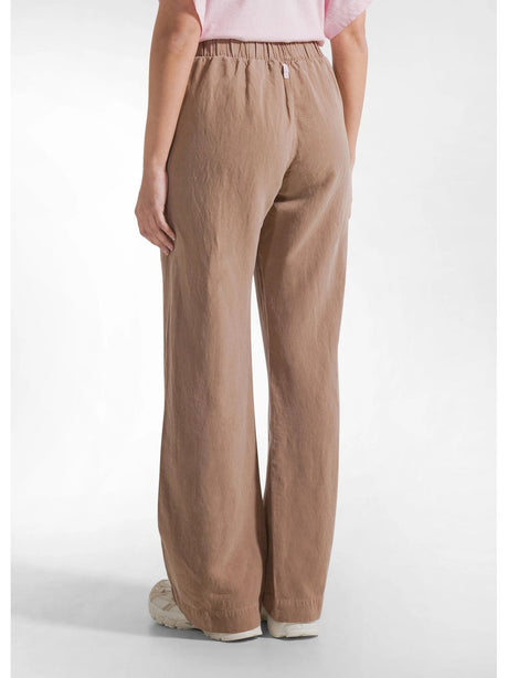 Leggings Deha DRITTI IN LINO FIAMMATO Donna - Marrone