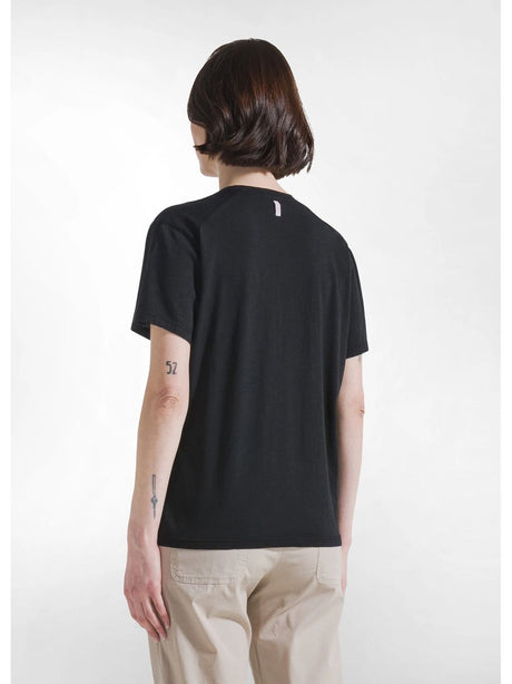 T-shirt Deha FLAMMÈ SCOLLO AMPIO Donna - Nero