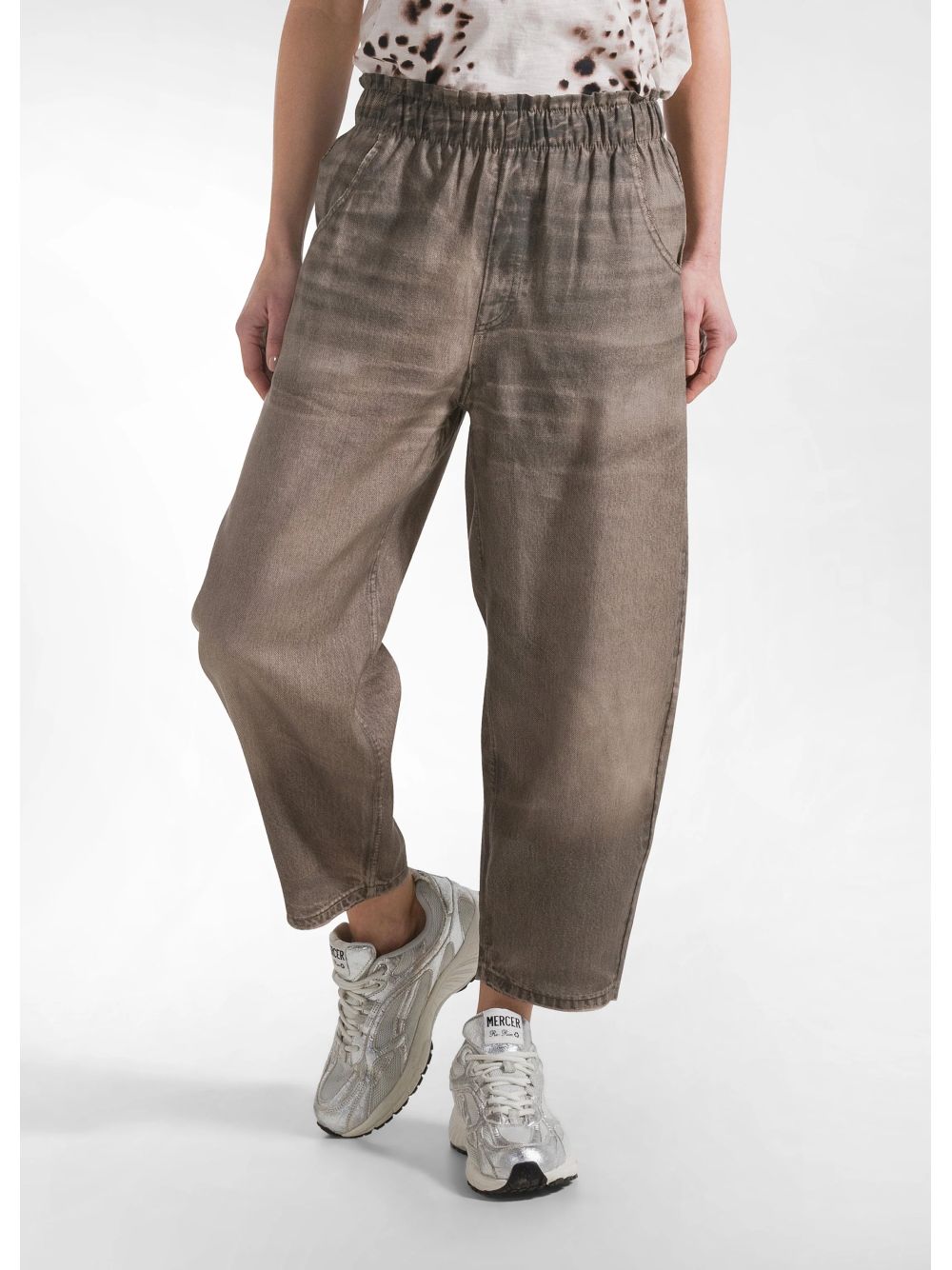 Pantalone Deha BALLOON DENIM EFFECT Donna - Nero