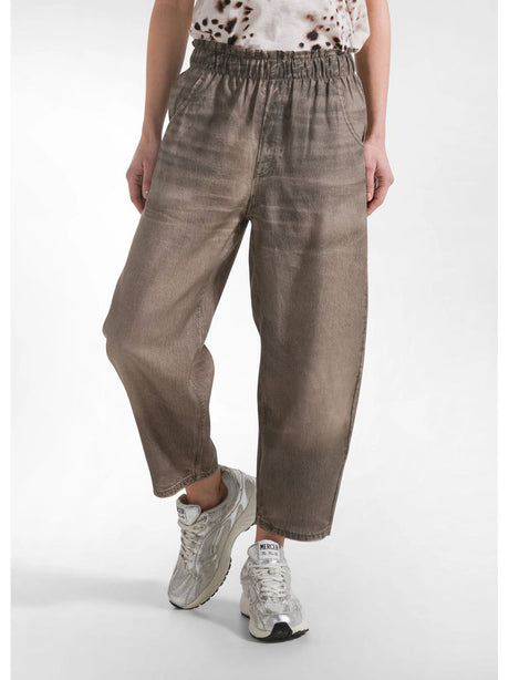 Pantalone Deha BALLOON DENIM EFFECT Donna - Nero