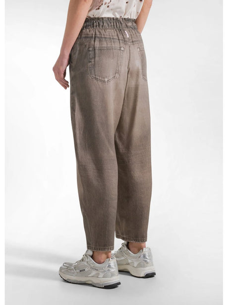 Pantalone Deha BALLOON DENIM EFFECT Donna - Nero