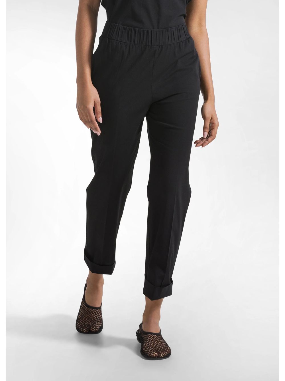 Pantalone Deha DRITTI IN POPLINE Donna - Nero