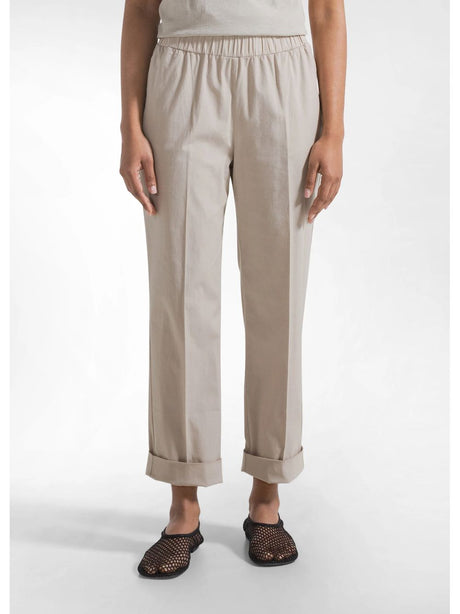 Pantalone Deha DRITTI IN POPLINE Donna - Beige
