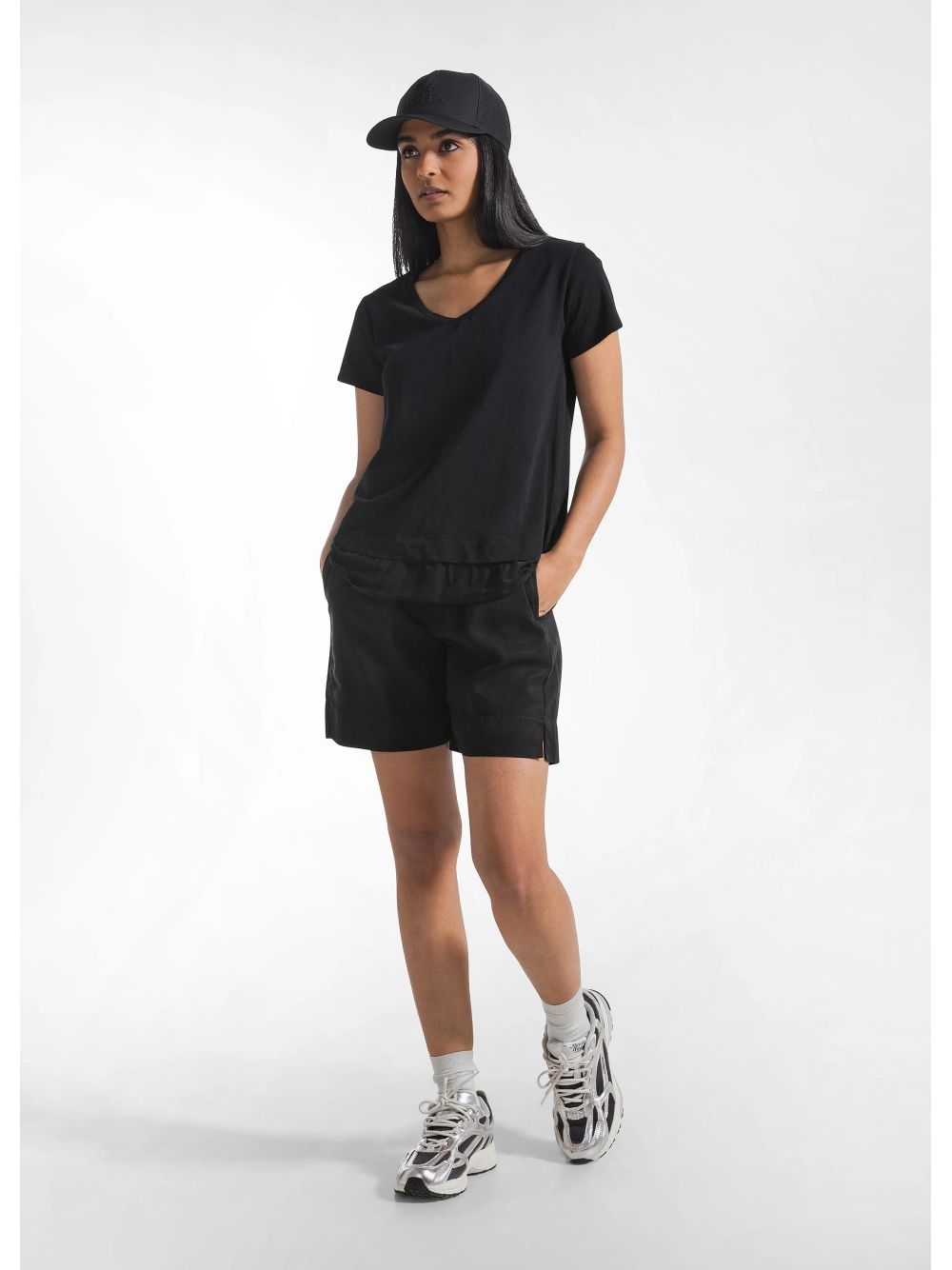 Shorts Deha IN TWILL DI LYOCELL Donna - Nero