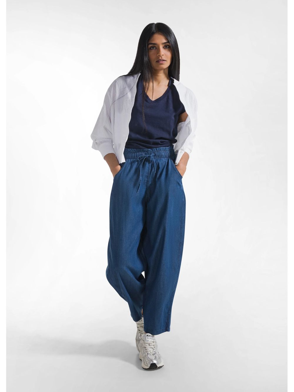 Pantalone Deha BALLOON IN DENIM LYOCELL Donna - Denim