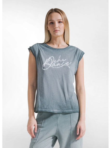 T-shirt Deha GRAFICA EFFETTO FADE Donna - Verde