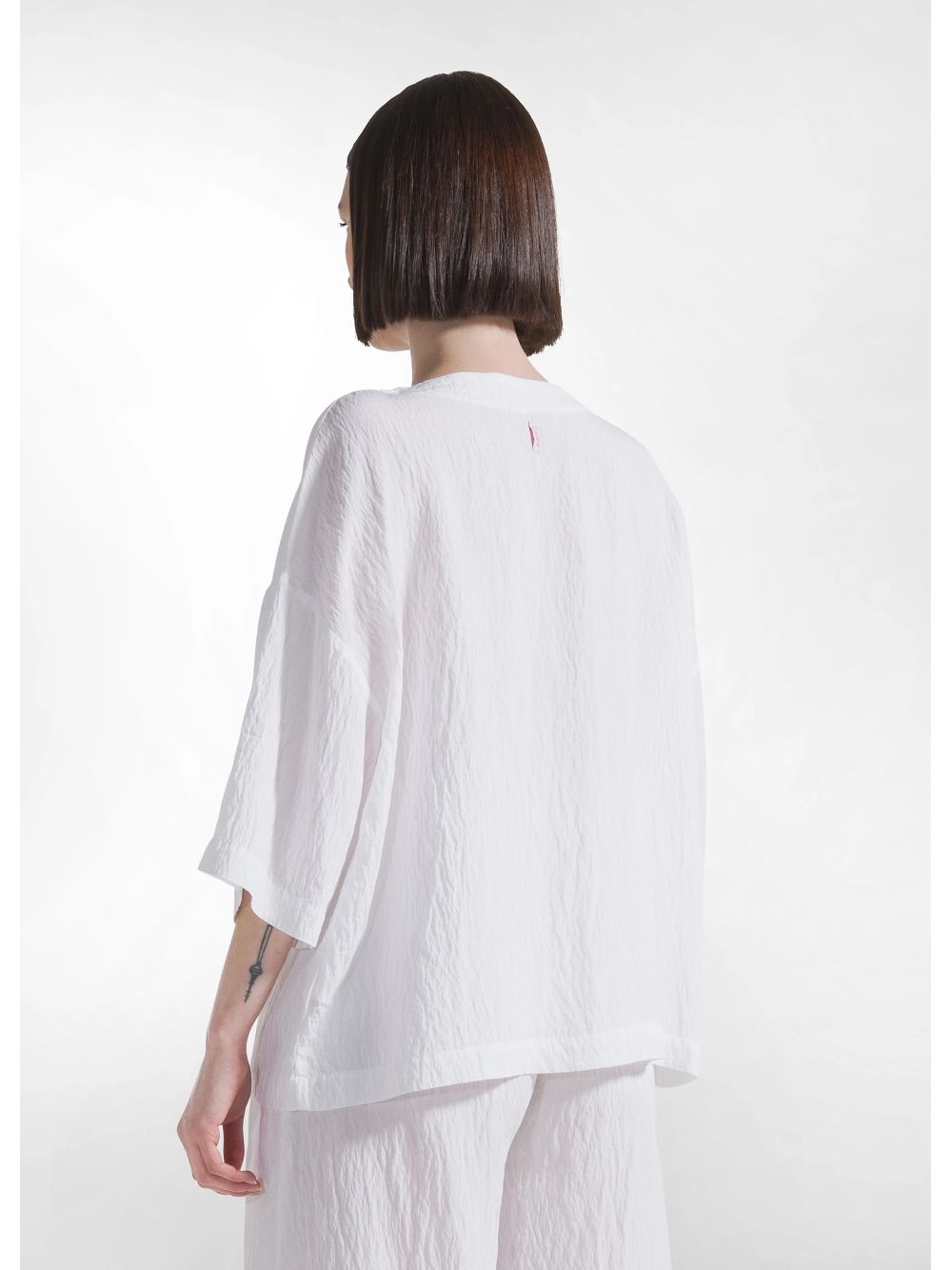 T-shirt Deha AMPIA IN VISCOSA EFFETTO STROPICCIATO Donna - Bianco