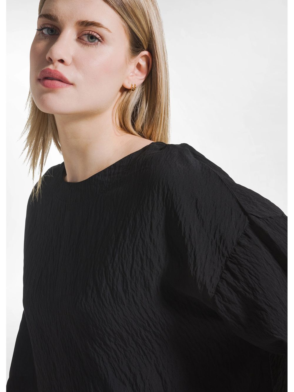T-shirt Deha AMPIA IN VISCOSA EFFETTO STROPICCIATO Donna - Nero