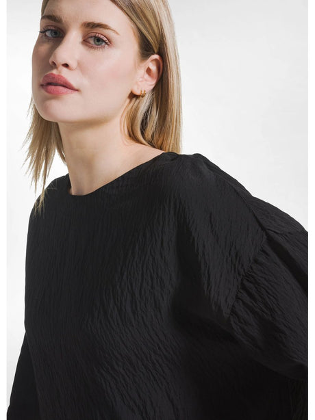 T-shirt Deha AMPIA IN VISCOSA EFFETTO STROPICCIATO Donna - Nero