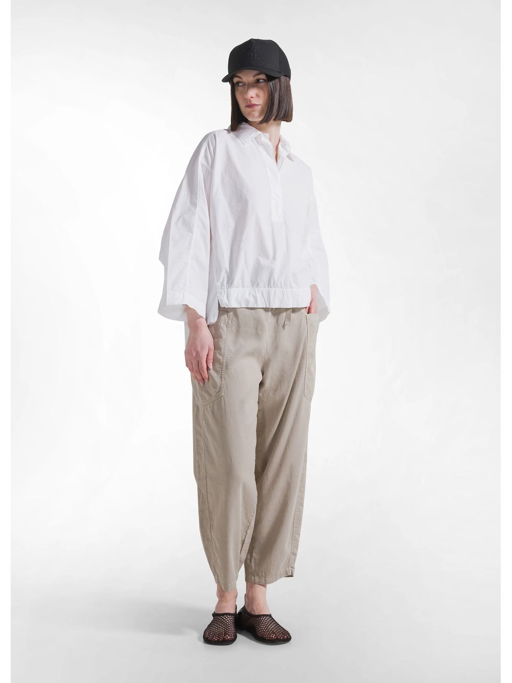 Pantalone Deha BALLOON IN TWILL DI LYOCELL Donna - Beige