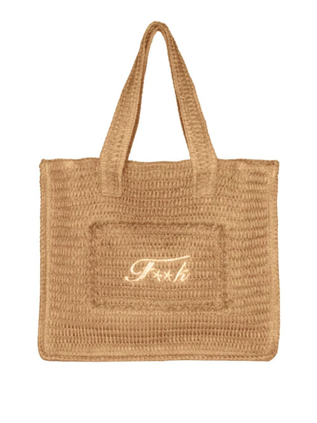 Borsa Mare F**K Tote bag Donna - Beige