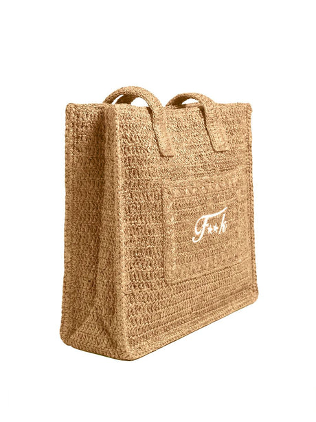 Borsa Mare F**K Tote bag Donna - Beige